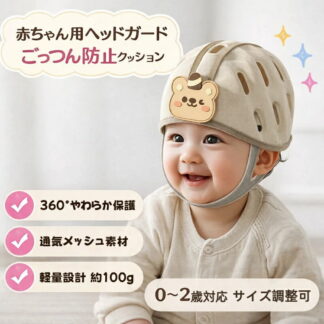 赤ちゃん ヘッドガード ごっつん防止 360度衝撃吸収 ベビーヘルメット 転倒対策 サイズ調整可 0～2歳対応 出産祝い 通気性抜群