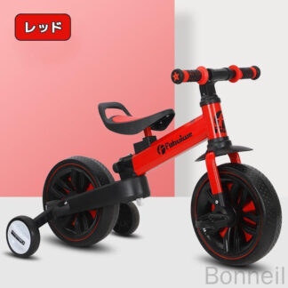 子供用 三輪車 4in1 バランスバイク 自転車 1歳 2歳 3歳 4歳 折りたたみ 軽量 スタンド付き タイヤ 安定 キッズバイク 幼児用 誕生日プレゼントに最適な多機能モデル 乗用玩具