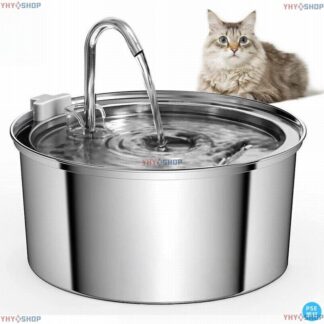 モデル猫 水飲み器 ステンレス製 3.2L大容量 自動給水器 多頭飼いも対応 23dB静音 蛇口式設計 4重濾過 静音 給水器 ペット用 2種 循環式