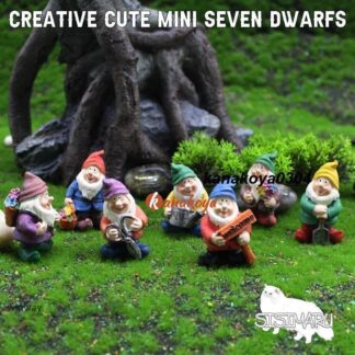 ガーデン オーナメント オブジェ 置き物 庭 ミニ 7人 かわいい 小さいキャミワンピ 小人