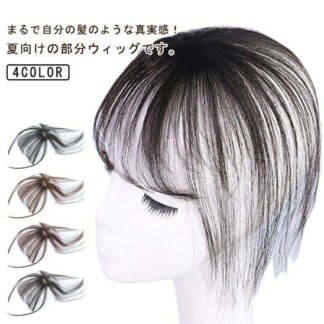 前髪ウィッグ 自然 3D構造 つむじ付き ヘアピース ポイントウィッグ 白髪隠し 薄毛隠し トップピース つけ毛 部分ウィック 増毛か エステンション