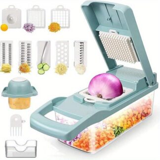 スライサー 野菜カッター 千切りスライサー 角切り キッチン用品 調理器具 ワンプッシュお掃除機能付 コンパ 多機能