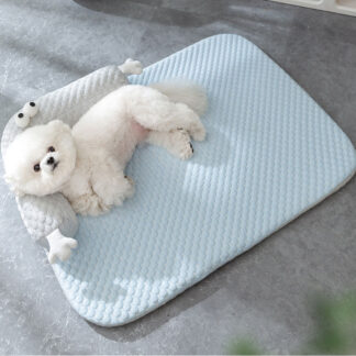 ペットベッド 夏用犬用ベッド 猫用ベッド 冷感マット クールマット 通気性 小型犬 春夏用 ソファ型 かわいい 猫