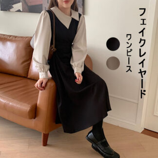 女の子 フォーマル ワンピース ロング 発表会 カジュアル ピアノ 受験 卒業式 子供服 スーツ ドレス 子供 学生服 制服風 大人 ブラック ブラウン カーキ 長袖 ロングワンピース 韓
