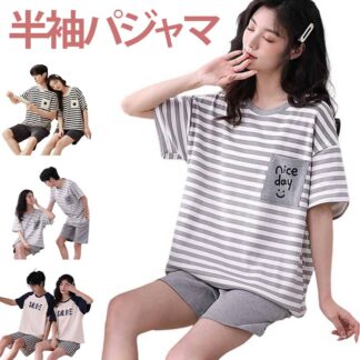 パジャマ 半袖 かぶるだけ 短パン レディース 夏 上下セット チェック 夏パジャマ 春 襟なし ボーター ルームウェア 半袖パジャマ 夏用パジャマ かわいい 部屋着 大人用 丸首 大き 綿