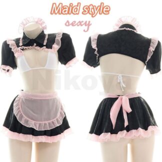 セクシー コスプレ メイド服 コスチューム セクシーコスプレ セクシーランジェリー 大人 可愛い エロい下着 ベビードール エロいコスプレ エロ コスプレインナー 仮装 部屋着 ルー メイド