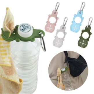 ペットボトル ホルダー タオルホルダー カラビナ タオル アウトドア キャンプ 登山 レジャー かわいい くま 持ち運び キーホルダー 子供ドリンク 動物