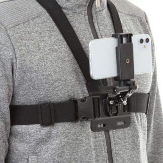 GoProアクセサリー ベーシック チェストハーネス GoProに適合する チェストマウント アクセサリー スマホ その他アクションカメラ対応 スタンド 胸 お腹 ハンズフリー 撮影 スマホホル