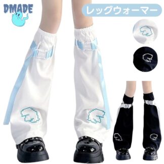レッグウォーマー 天使 サイバー 水色 サブカル Y2K 甘い 女の子 カジュアル ストレッチ 靴下 ブーツカバー 女性 日常着 ダンス衣装 k-pop アイドル ステージ衣装