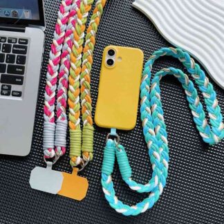 スマホショルダーストラップ 太め スマホショルダー 紐 ひも 編み込み スマホ ストラップのみ ロープ ストラップ 挟むだけ 挟む 斜めがけ スマホストラップ 丈夫 後付け おしゃれ 落下防止