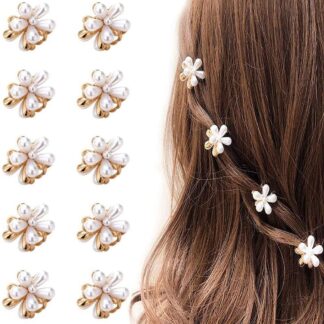 ミニ ヘアクリップ ヘアピン 前髪クリップ 真珠のヘアクリップ ヘアアクセサリー 可愛い 小さめ バンスクリップ 髪飾り 髪留め 誕生日 結婚式 10枚セット 子供