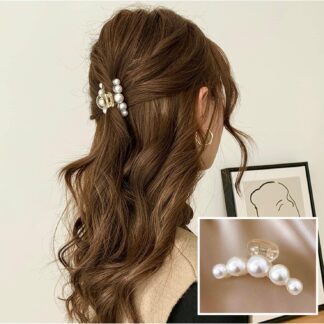 パール バンスクリップ ヘアクリップ バレッタ まとめ髪 髪飾り ヘアアクセサリー ヘアピン 小さめ ミニ 髪留め ヘアアレンジ アクセント 大人かわいい 韓国 オルチャン レディース