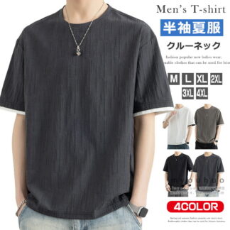 Tシャツ メンズ トップス 半袖 クルーネック 夏 涼しい 涼感 シンプル カジュアル かっこいい おしゃれ 薄手 お洒落 夏服 細身 T-SHIRT 父の日 通気