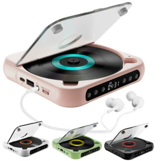 ポータブルCDプレーヤー Bluetooth5.3 1200mAh充電池 多機能 CD USB Bluetooth AUXなどに対応 A-Bリピート再生 コンパクト 音楽再生 卓上 CDウォークマン