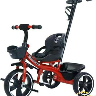 三輪車 押し車 かじ付 子供用三輪車 手押し棒 2歳から7歳まで 折りたたみ 手押し棒付き 軽量 ハンドル 組立簡単 バイク フォームホイール付き