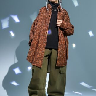 キッズ ダンス 衣装 ヒョウ柄 シャツ カーゴパンツ セットアップ 長袖 トップス ダンスパンツ 黒 t かっこいい 韓国 女の子 男の子 110 180 ジャズ ヒップホップ チ k-pop