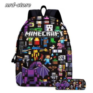 マインクラフト リュック ２点セット 3点セット 鞄と筆箱 子供用 リュックサックキッズ 学生外出 軽量 通学 遠足 耐久性 大容 防水