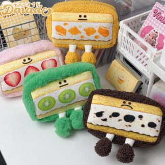 ペンケース 食べ物 おもしろい ラスクペンケース 筆箱 ふでばこ 学生 収納雑貨 文房具 長方形 フェイクファー ふわふわ もこもこ ビスケット型 ジップ 筆入れ 小物入 ファスナー