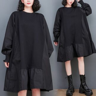 チュニック ロング シャツワンピース ワンピース 秋 レディース ワンピ ゆったり 上品 プルオーバー 無地 スウェット ブラウス アウター ドレス 長袖 暖かい 可愛い ひざ丈レディ 冬