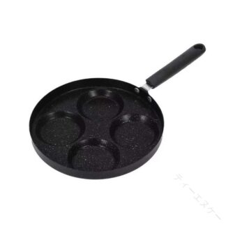 目玉焼き フライパン 仕切り付き 4つ穴 円形 IH 対応 マルチパン 鉄製 弁当 作り キャラ弁 型 丸い 朝食 エッグパン 卵焼き器 時短 簡単 ガス対応 卵焼き フライパ 電磁調理器
