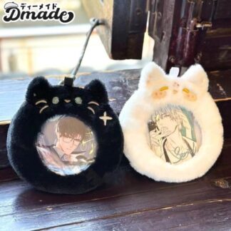 缶バッジカバー もこもこ 保護カバー 2点セット かわいい 透明 痛バ 缶バッチ 猫柄 猫耳 可愛い 推し活 バッジ飾り アニメグッズ ゲームグッズ 手作り 黒 地雷系 イベント プレゼ 白