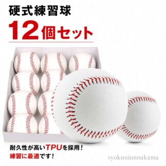 硬式野球ボール 12個セット 練習用 硬式球 キャッチボール ティーバッティング ゴロ捕球 トスバッティング