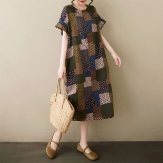 チュニック 夏 半袖 ワンピース ロングワンピース レディース シャツワンピース 春 プリント 切替え きれいめ ワンピ スカート オーバーサイズ 体型カバー ロングスカート Tシャツ カジュア