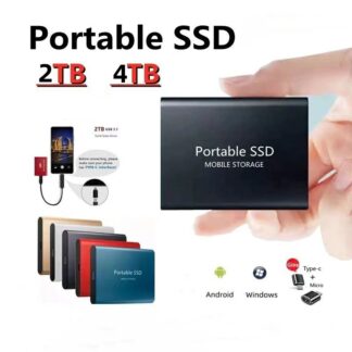 ポータブルSSD 2TB 4TB ハードディスク USB3.1 外付け 強互換性 トランセンド ポータブルハードディスク 耐衝撃