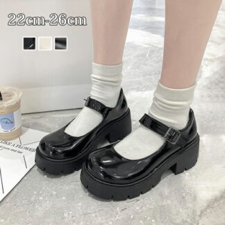 ローファー ラウンドトゥ 厚底 パンプス 5cm ヒール レディース ストラップ 黒 ブラック 女生 チャンキーヒール ストラップ付シューズ 可愛い 美脚 細見せ シンプル 靴 大人 ゆったり 学生
