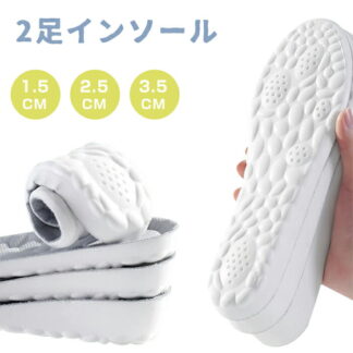 シークレットインソール インソール 立ち仕事 2足セット 身長アップ メンズ レディース中敷き 衝撃吸収 圧力分散 男女兼用 疲れにくい 靴入れ 低反発 土踏まず 一体型 スニーカー
