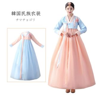 韓国民族衣装 チマチョゴリ 韓服 韓国ドレス 韓服宮廷風 中国朝鮮族服 ウエディングドレス 結婚式ドレス 二次会ドレス 学園際 文化際 イベント服 ステージ ダンス衣装 コスプレ 舞台