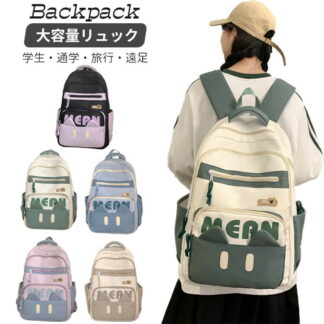 バックパック 学生 女の子 リュック 可愛い カジュアル リュックサック 5色 レディース 猫柄 大容量 A4 ipad対応 中学生 高校生 おしゃれ ジュニア 撥水 旅行 通勤 軽量