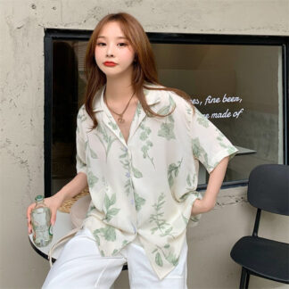 アロハシャツ レディース かわいい シャツ 半袖 花柄シャツ 総柄 Vネック 大きいサイズ ブラウス 半袖シャツ 半袖tシャツ シフォンシャツ トップス 春 夏 開襟シャツ