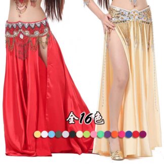 べリーダンス スカート 全16色 ロング丈 ダンスウェア ベリーダンス衣装 マキシ丈 練習着 ダンススカート単品 ダンス授業 初心者向け ダンス教室 舞台衣装 ステージ衣装 演出服 レッスン着