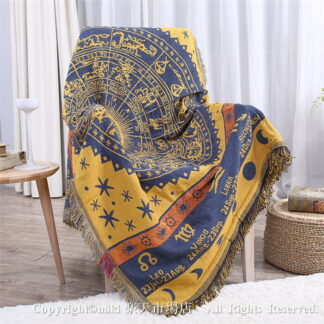 130cm×180cm 星座 毛布 ニット ブランケット 掛け毛布 大判 かわいい ひざ掛け プレゼント 通年使用 北欧風 ソファカバー おしゃれ 長方形 コットン ソファー マルチ カバー ベッド