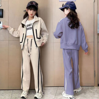 キッズ スポーツウェア ジャージ 上下 2点セット 子供服 女の子 セットアップ 子ども スーツ ロングパンツ がルーズ 学生服 小学生 中学生 ルームウェア 子供服運動着 春秋 部屋着 通学