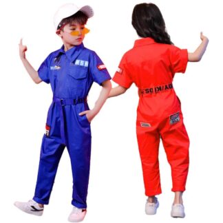 子供服 つなぎ オールインワン 女の子 男の子 ダンス衣装 キッズダンス 半袖 夏用 舞台服 子供ダンス hiphop ステージ