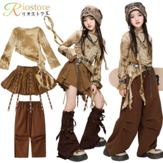 ヒップホップ キッズダンス衣装 ステージ衣装 ジャズダンス 応援団 子供服 演出服 韓国 セットアップ HIPHOP 練習着 おしゃれ ダンスウェア 子供 jazz ダンス衣装 女 上下