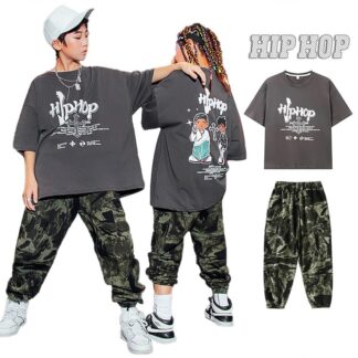 キッズ ダンス 衣装 tシャツ パンツ 迷彩 子供服 ヒップホップ 女の子 男の子 キッズダンス衣装 練習着 ストリート系 カッコイイ セット