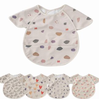 お食事スタイ お食事エプロン 柔らかい 離乳食 ベビー エプロン 北欧 赤ちゃん スタイ 女の子 男の子 ベビービブ ポケット付き 幼児 子供 入園準備 食事用エプロン 出産祝い 保育園