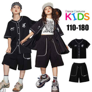 ［夏 新品］キッズ ダンス衣装 スパンコール ヒップホップ 2点セット パンツ トップス 派手 ダンス発表会 キッズ 女の子 男の子 原宿系 ジャッズ K-POP 韓国 新作 ガールズ