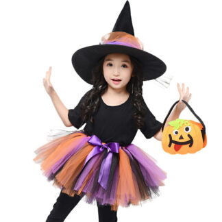 ハロウィン 衣装 子供 魔女 コスチューム 仮装 女の子 魔法使い 変装 演出服 halloween 子ども コスプレ キッズ 可愛い 舞台服 ステージ ワンピース