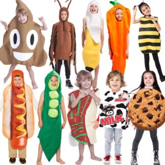 コスチューム 変装 食べ物 ハロウイン 仮装 ファストフード おもしろい カップル 子供 大人用 フード ゴキブリ うんこ バナナ 唐辛子 ホットドッグ グリーンピース 蜂 黒白ミルク タコ