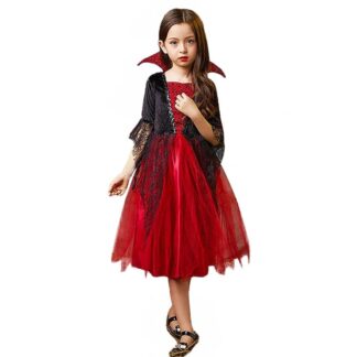 ハロウィン 衣装 ワンピース キッズ 吸血鬼 ヴァンパイア 子供 女の子 ハロウィン衣装 ドレス cosplay パーティー 変装 仮装