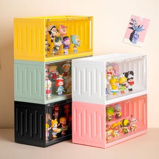 5色コレクションケース 重ねて飾れる ミニカー 小型フィギュア アクリルスタンドなどに 卓上小型 フィギュアケース 透明コレクションケース 展示台 収納棚 ショーボックス アクリル材質 収納