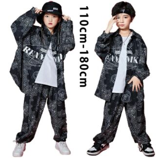 子供服 2点セットアップ ヒップホップ キッズ ダンス キッズダンス衣装 セット ペイズリー柄 ダンスウェア 女の子 男の子 練習着 衣装 パンツ 演出服 ストリート系