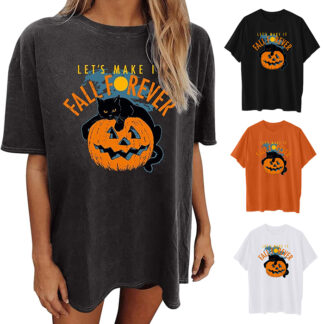 ハロウィン tシャツ レディース 英文字 タイダイ Tシャツ 面白い ブラウス 半袖 コスプレ チュニック 大人用 衣装 人気 オシャレ シャツ トップス 可愛い 仮装 洋服 コスチューム