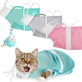 猫用 みのむし袋 お風呂バッグ おちつくネット シャワーバッグ 猫袋 爪切り 耳掃除 注射 シャンプー 脱走防止 猫用品 点眼