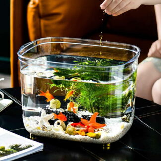 水槽 金魚鉢 おしゃれ 高透明 PET素材 大きいサイズ 特大サイズ 卓上 透明 鉢 テーブル 爬虫類 カニ 暮らし 亀 部屋 アクセサリー オフィス多機能 金魚