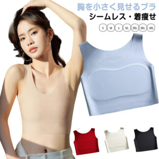 ブラジャー レディース シームレス 小さく見えるブラ ブラ 胸を小さく見せるブラ 小さく見せる 着痩せブラ 通気性 ナイトブラ 小さく見せるブラ ノンワイヤー スポーツブ ノンワイヤーブラ